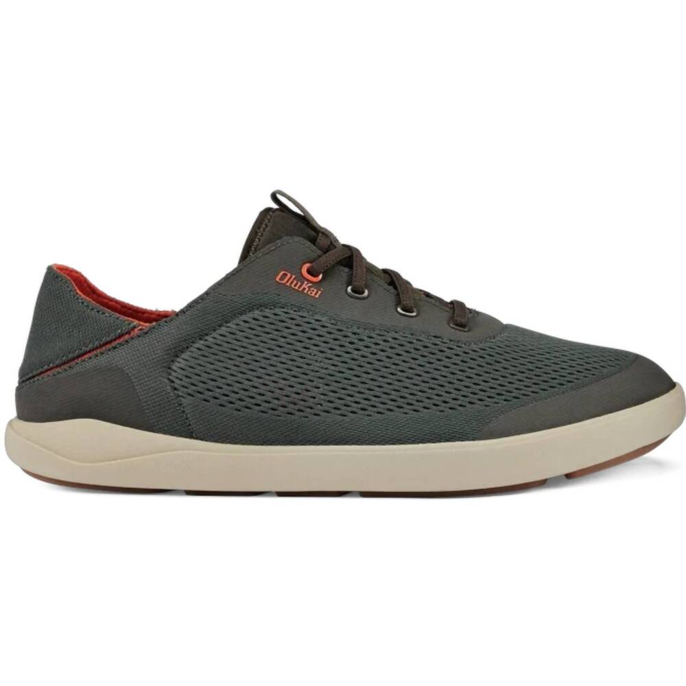 NEW OLUKAI men's moku pae breathable boat shoes in island salt/koi